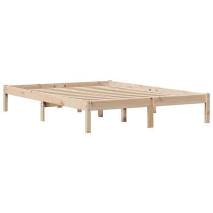sengeramme uden madras 120x200 cm massivt fyrretræ