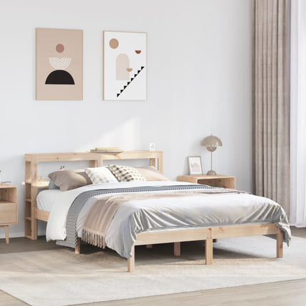 sengeramme uden madras 150x200 cm massivt fyrretræ