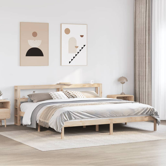sengeramme uden madras 180x200 cm massivt fyrretræ