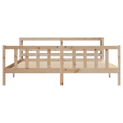 sengeramme uden madras 180x200 cm massivt fyrretræ