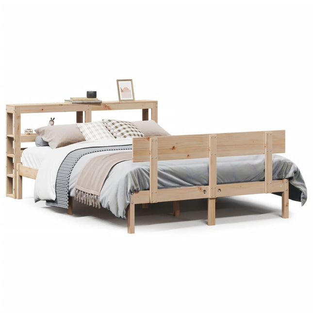 sengeramme uden madras 120x190 cm massivt fyrretræ