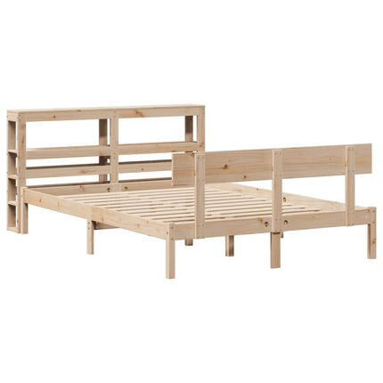 sengeramme uden madras 120x190 cm massivt fyrretræ