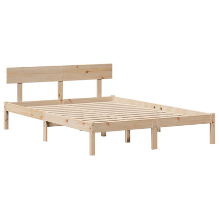 sengeramme uden madras 120x190 cm massivt fyrretræ