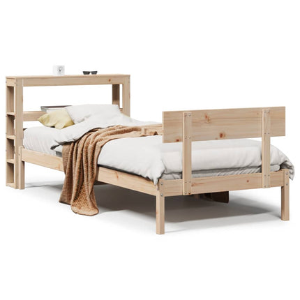 sengeramme uden madras 90x200 cm massivt fyrretræ