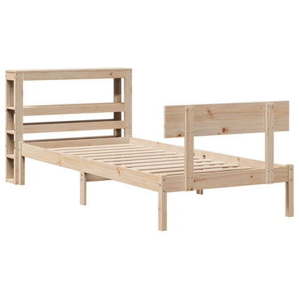 sengeramme uden madras 90x200 cm massivt fyrretræ
