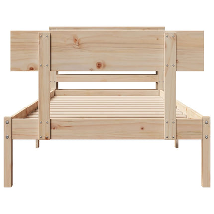 sengeramme uden madras 90x200 cm massivt fyrretræ