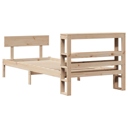 sengeramme uden madras 90x200 cm massivt fyrretræ