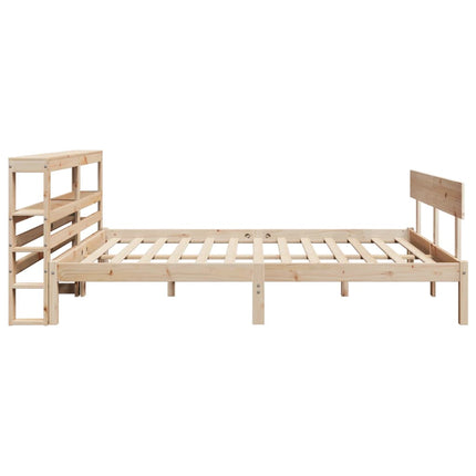 sengeramme uden madras 150x200 cm massivt fyrretræ