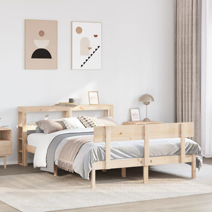 sengeramme uden madras 150x200 cm massivt fyrretræ