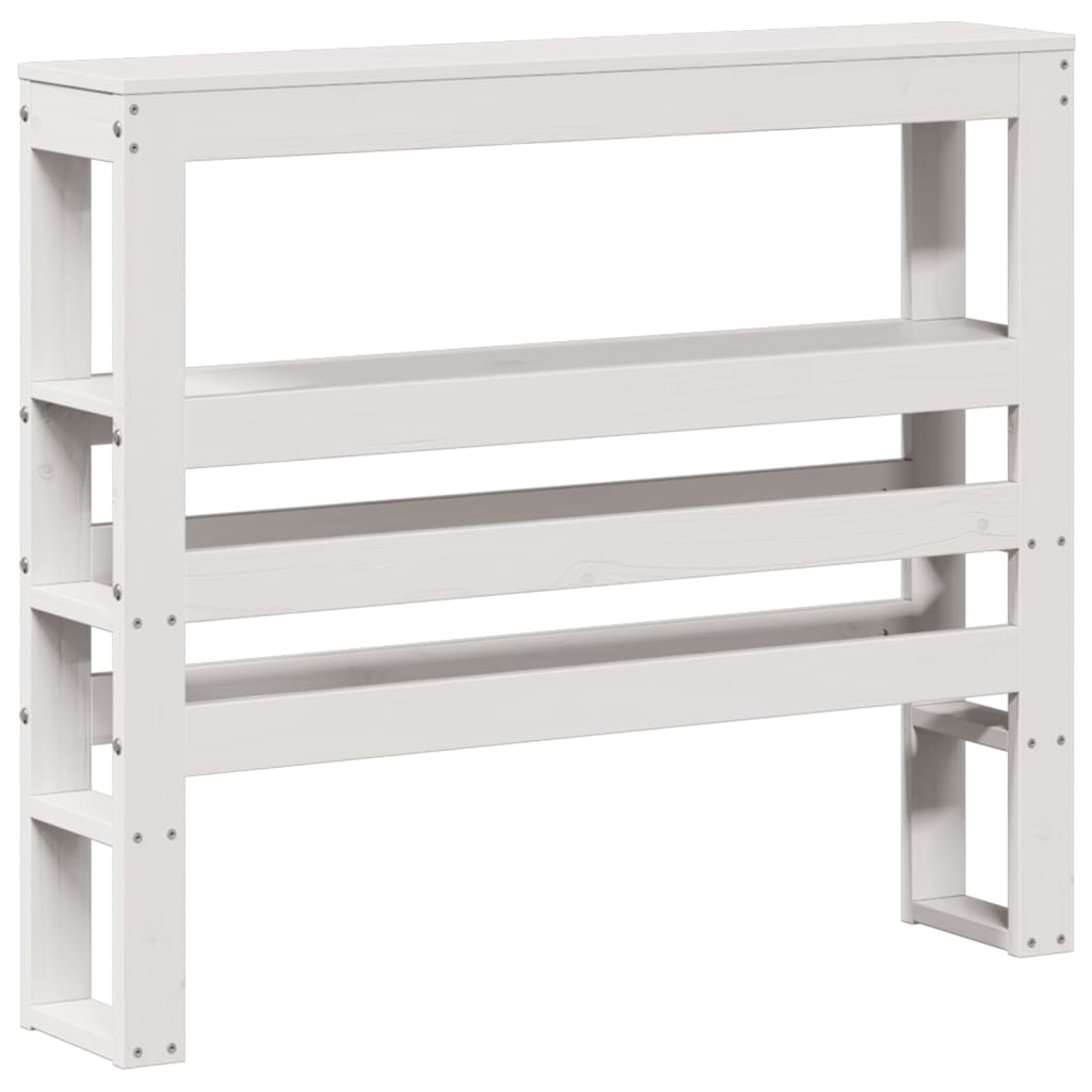 seniorseng med sengegavl 75x190 cm massivt fyrretræ hvid