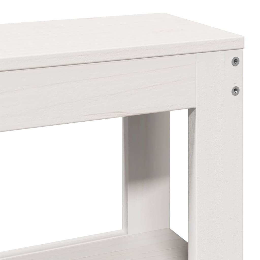 seniorseng med sengegavl 75x190 cm massivt fyrretræ hvid
