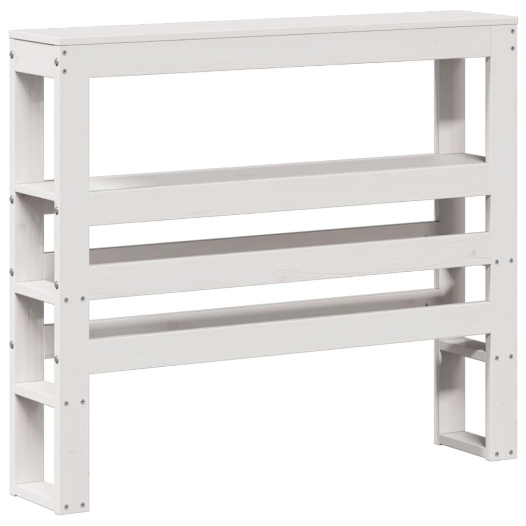 seniorseng med sengegavl 90x190 cm massivt fyrretræ hvid