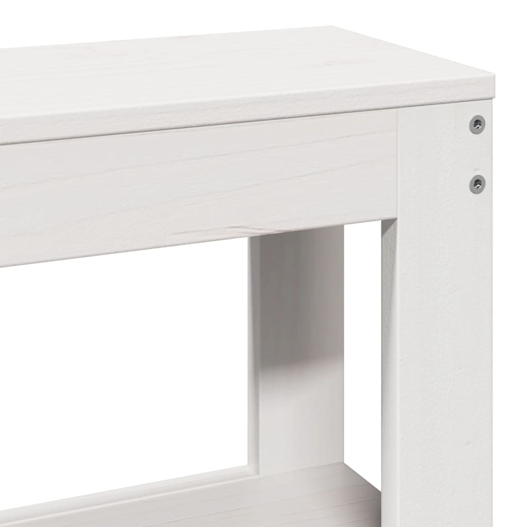 seniorseng med sengegavl 90x190 cm massivt fyrretræ hvid