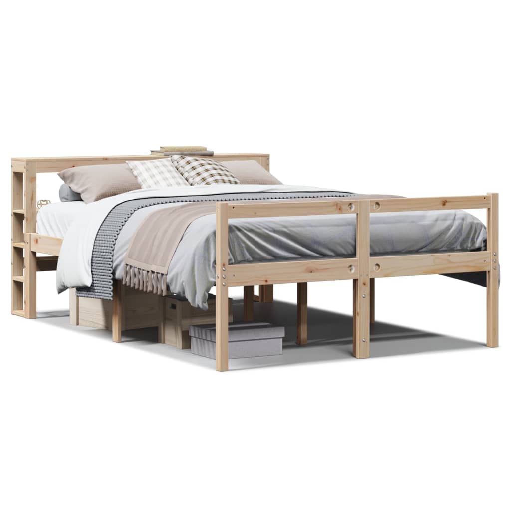 seniorseng med sengegavl 120x190 cm massivt fyrretræ