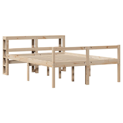 seniorseng med sengegavl 120x190 cm massivt fyrretræ