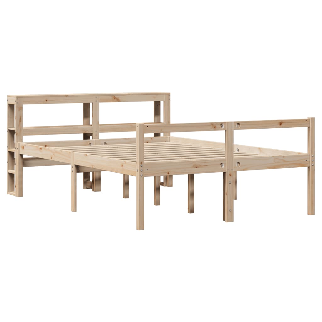 seniorseng med sengegavl 120x190 cm massivt fyrretræ