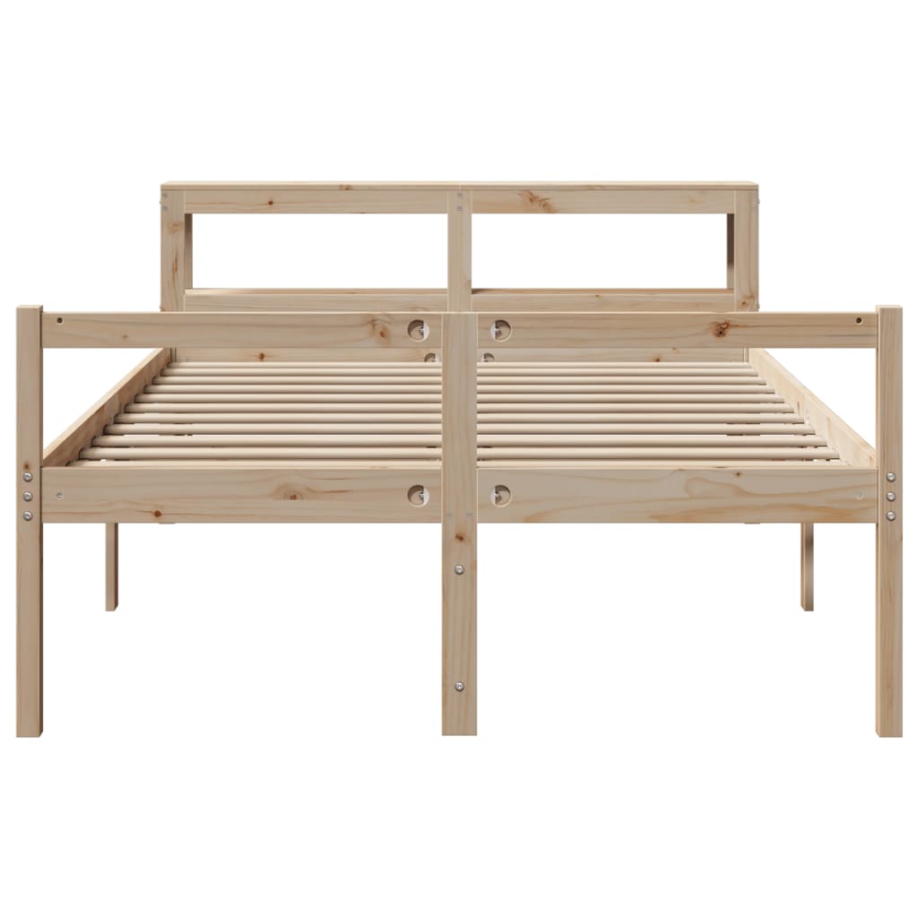 seniorseng med sengegavl 120x190 cm massivt fyrretræ