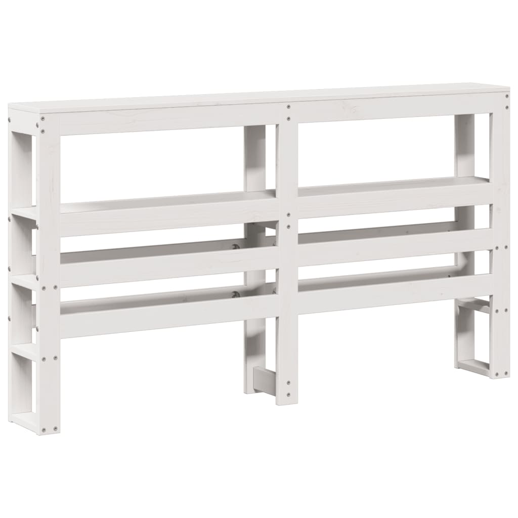 seniorseng med sengegavl 120x190 cm massivt fyrretræ hvid