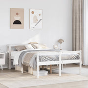 seniorseng med sengegavl 120x190 cm massivt fyrretræ hvid