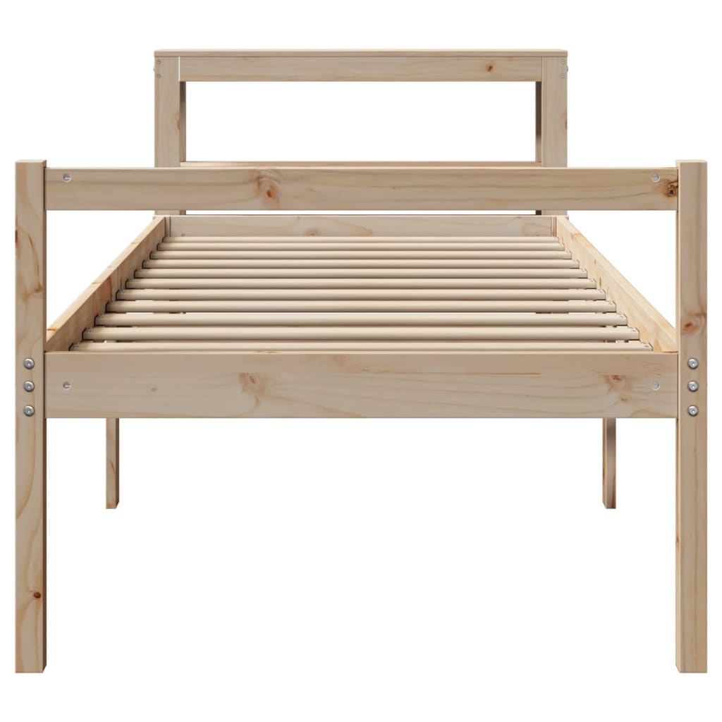 seniorseng med sengegavl 90x200 cm massivt fyrretræ