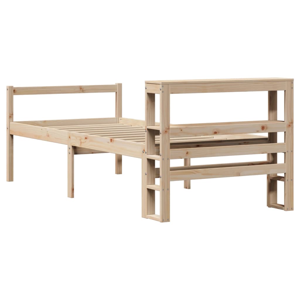 seniorseng med sengegavl 90x200 cm massivt fyrretræ