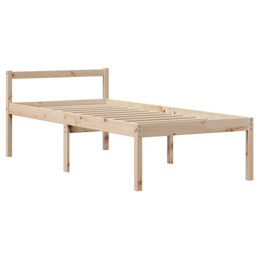 seniorseng med sengegavl 90x200 cm massivt fyrretræ