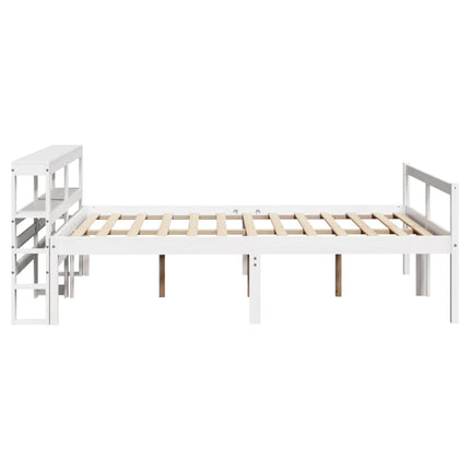 seniorseng med sengegavl 120x200 cm massivt fyrretræ hvid
