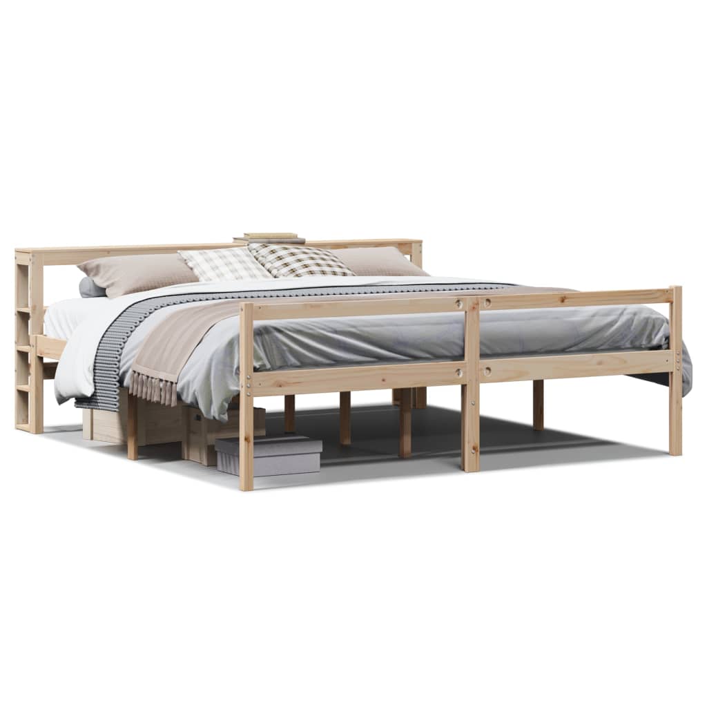 seniorseng med sengegavl 180x200 cm massivt fyrretræ