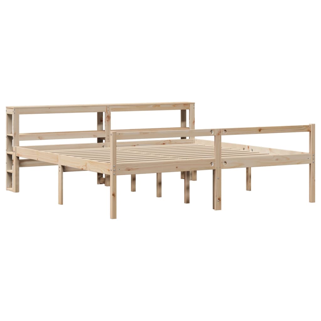 seniorseng med sengegavl 180x200 cm massivt fyrretræ