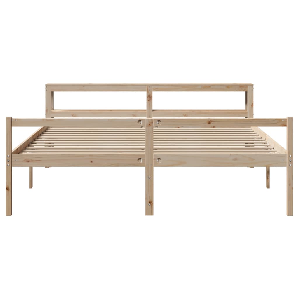 seniorseng med sengegavl 180x200 cm massivt fyrretræ