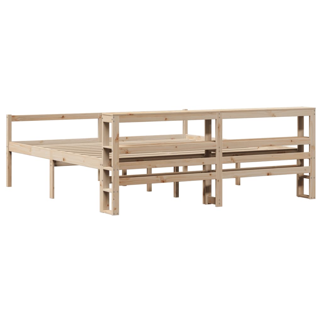 seniorseng med sengegavl 180x200 cm massivt fyrretræ