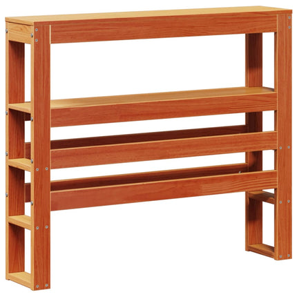 sengeramme med sengegavl 75x190 cm massivt fyrretræ gyldenbrun