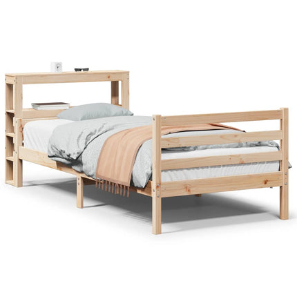 sengeramme med sengegavl 90x200 cm massivt fyrretræ