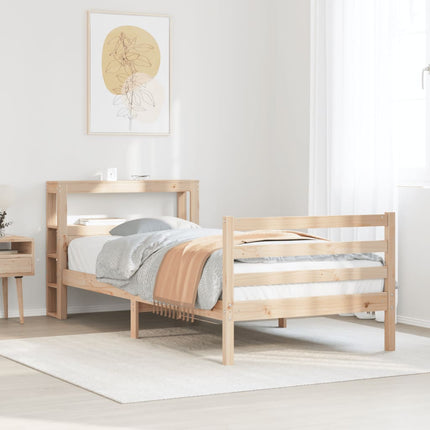 sengeramme med sengegavl 90x200 cm massivt fyrretræ