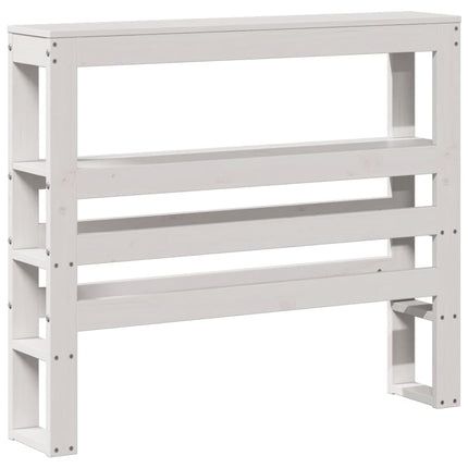 sengeramme med sengegavl 75x190 cm massivt fyrretræ hvid