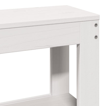 sengeramme med sengegavl 75x190 cm massivt fyrretræ hvid