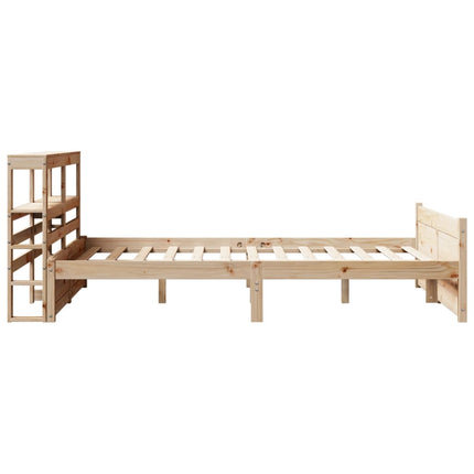 sengeramme med sengegavl 140x190 cm massivt fyrretræ