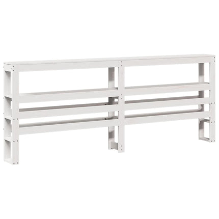 sengeramme med sengegavl 150x200 cm massivt fyrretræ hvid