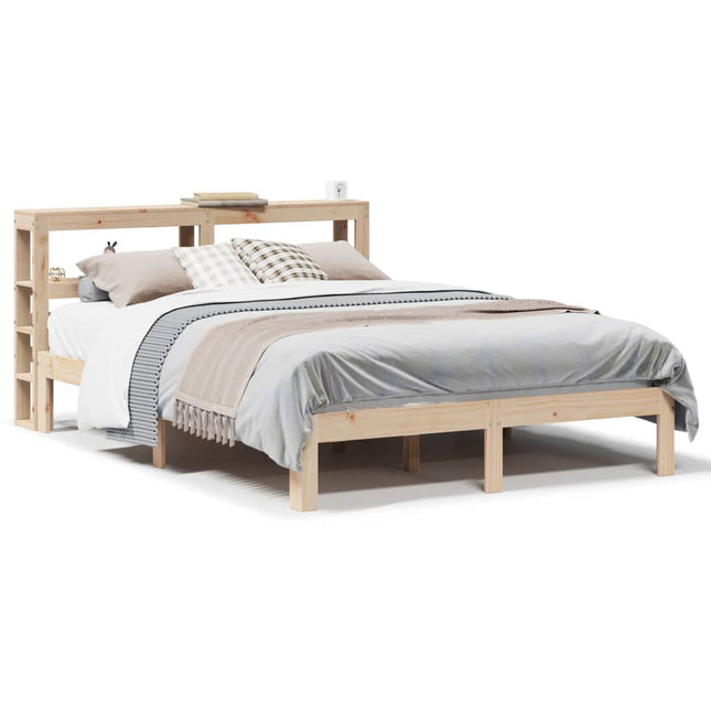 sengeramme med sengegavl 120x190 cm massivt fyrretræ