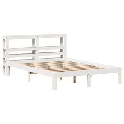 Sengeramme med hovedgærde uden madras Hvid 160x200 cm