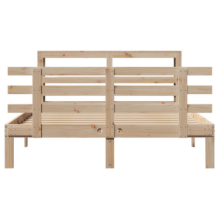 sengeramme med sengegavl 120x190 cm massivt fyrretræ