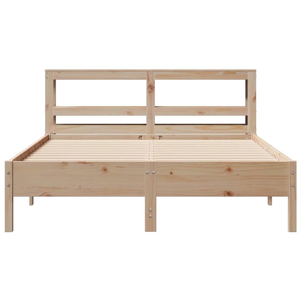 sengeramme uden madras 160x200 cm massivt fyrretræ