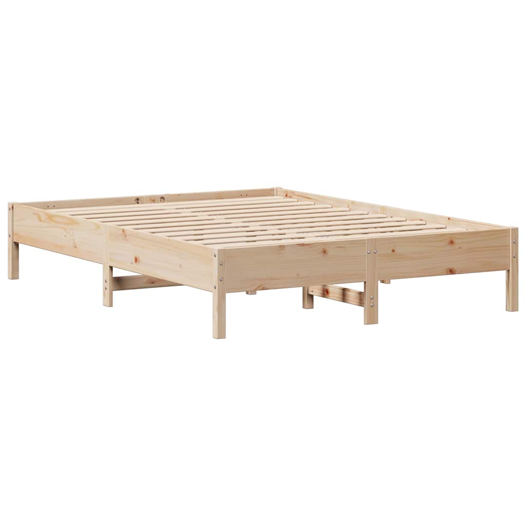 sengeramme uden madras 160x200 cm massivt fyrretræ