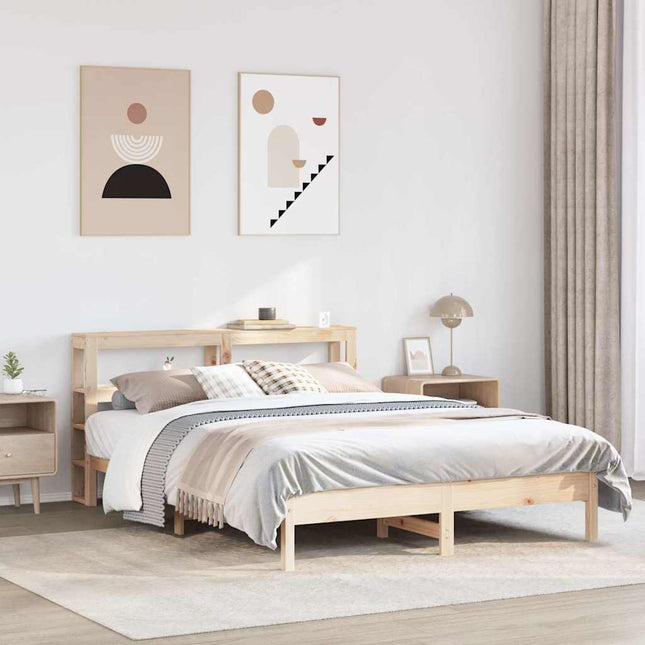 sengeramme uden madras 160x200 cm massivt fyrretræ