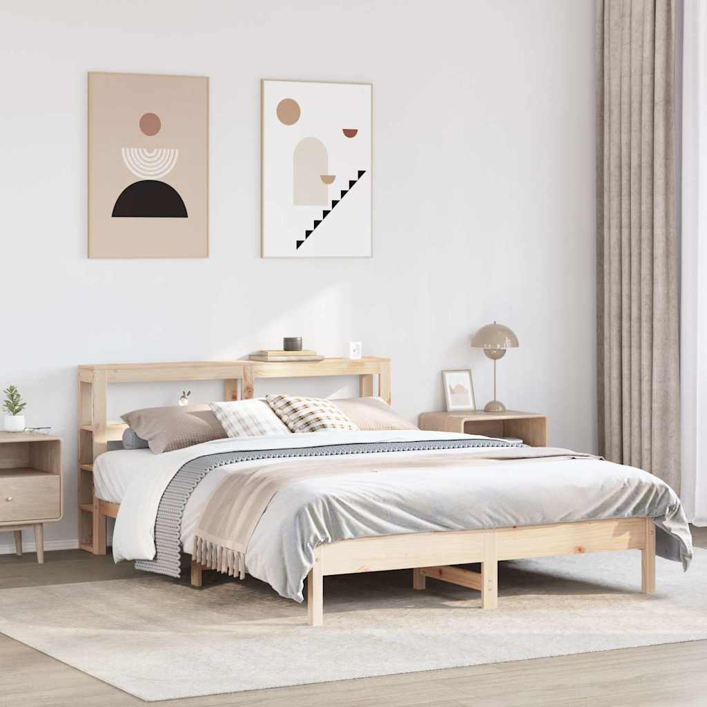 sengeramme uden madras 160x200 cm massivt fyrretræ