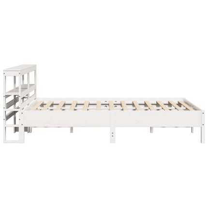 sengeramme uden madras 160x200 cm massivt fyrretræ hvid