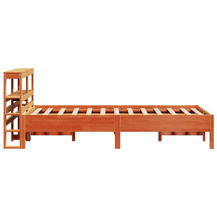 sengeramme uden madras 120x200 cm massivt fyrretræ gyldenbrun