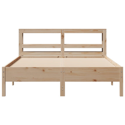 sengeramme uden madras 140x190 cm massivt fyrretræ