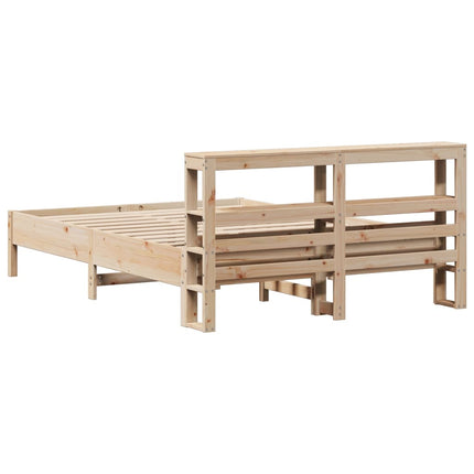 sengeramme uden madras 140x190 cm massivt fyrretræ