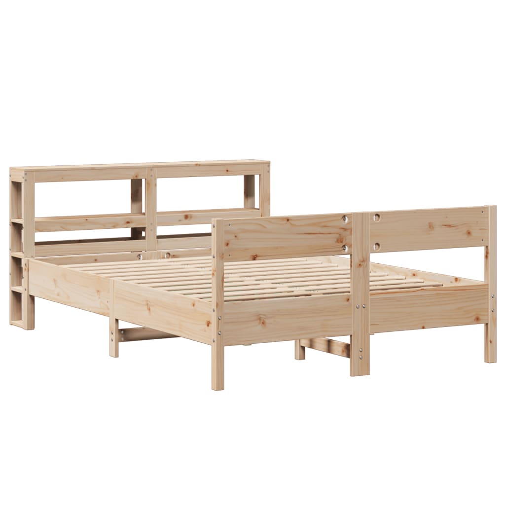 sengeramme uden madras 160x200 cm massivt fyrretræ